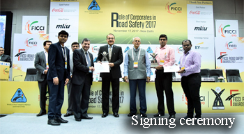 Mahindra awarded by FICCI for its role in road safety
