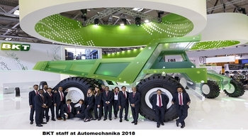 BKT showcases off-highway tyres at Automechanika 2018 in Frankfurt
