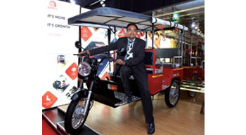Lohia Auto displays electric rickshaws
